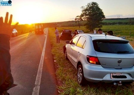 BATAYPORÃ: Colisão na MS-276 envolve três veículos de passeio