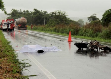 Batayporã - Motociclista morre em colisão com caminhão na MS-276