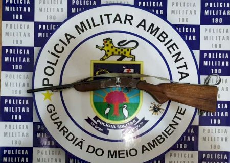 PMA de Batayporã apreende rifle e munições durante caça ilegal em canavial