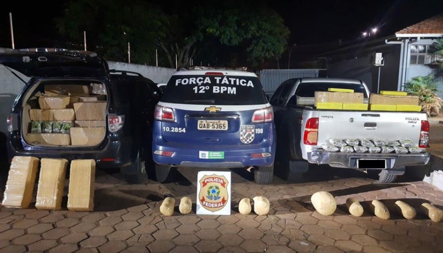 Em ação conjunta, Polícia Militar apreende 3 toneladas de maconha e 85 pacotes de Skank