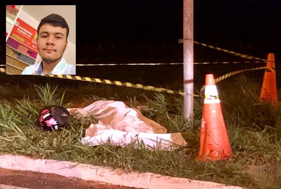 Jovem perde controle de moto, bate em placa e morre em trevo de Batayporã