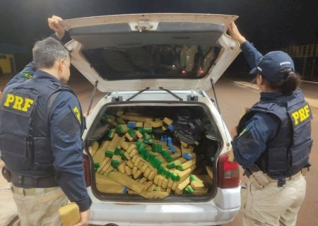 PRF apreende 530 Kg de maconha em Ponta Porã
