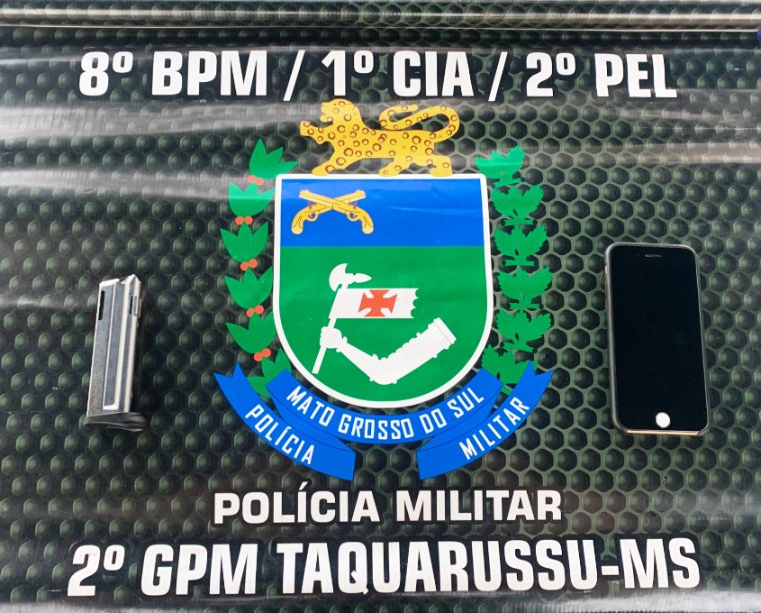 Taquarussu  - Polícia Militar prende homem por desacato, porte e disparo de arma de fogo