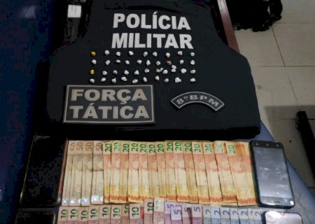 Novo Horizonte do Sul - Polícia Militar prende mulher por tráfico de drogas