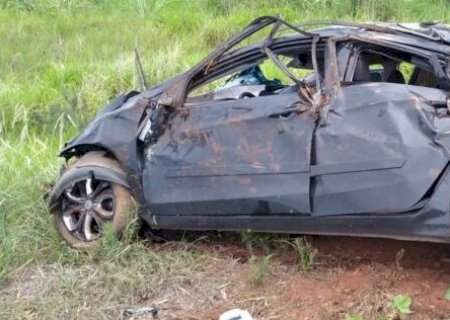 Anaurilândia - Arrastador é preso após capotar Hyundai que levaria ao Paraguai