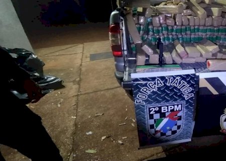 Ação conjunta das Polícias Civil e Militar apreende mais de 870 kg de drogas em Três Lagoas