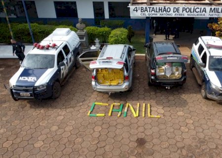 Ponta Porã- Polícia Militar apreende mais de 3 toneladas de maconha avaliadas em mais de 4 milhões de reais.