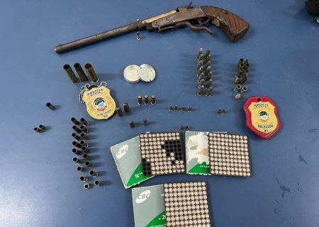 Homem é preso por posse irregular de munições.