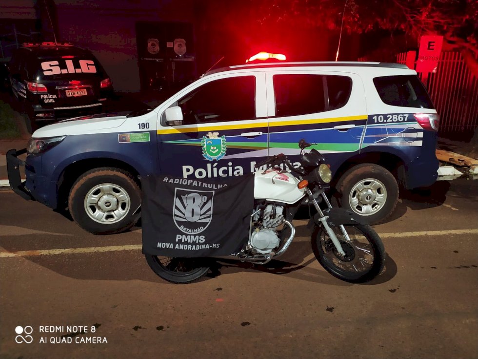 Polícia Militar prende jovem e evita furto de motocicleta em Nova Andradina