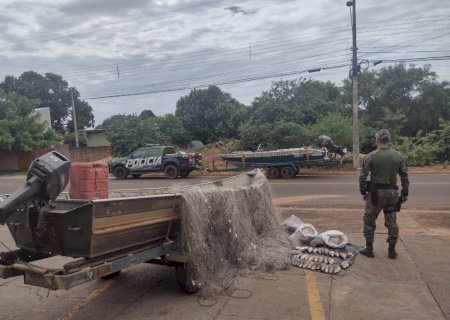 PMA de Batayporã prende dupla por pesca predatória e apreende 56 kg de pescados