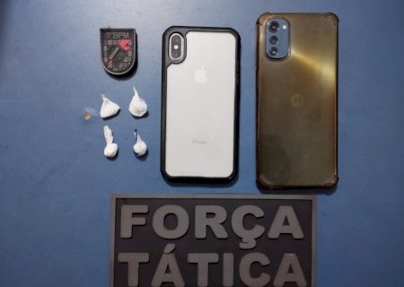 Força Tática do 8ºBPM prende dois jovens por Tráfico de Drogas em Nova Andradina.