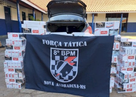 Polícia Militar Apreende Nove Caixas de Cigarros Contrabandeados em Nova Andradina