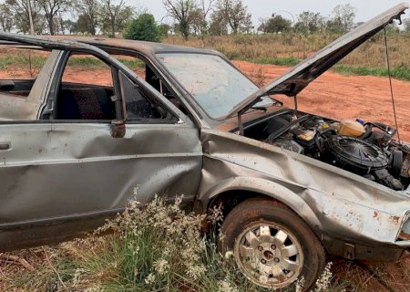 Duas pessoas ficam feridas em capotagem entre Nova Andradina e Nova Casa Verde