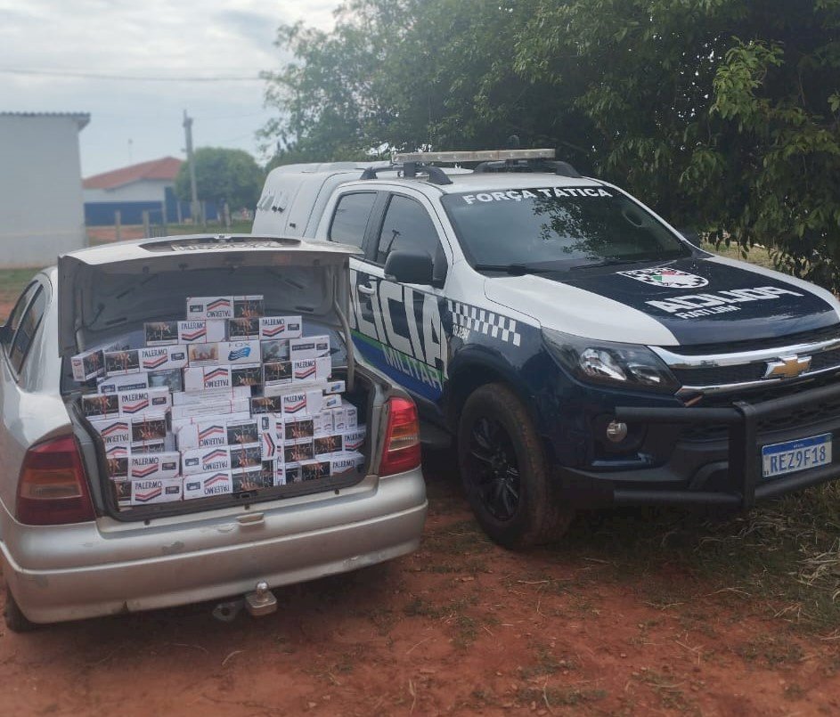 Polícia Militar apreende quinhentos pacotes de cigarros Contrabandeados em Nova Andradina