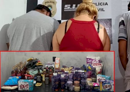 Grupo é preso em Dourados, após furtar R$ 14 mil de supermercado em Fátima do Sul