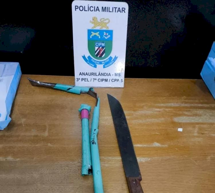 Idoso armado com facão invade residência e ameaça família em Anaurilândia