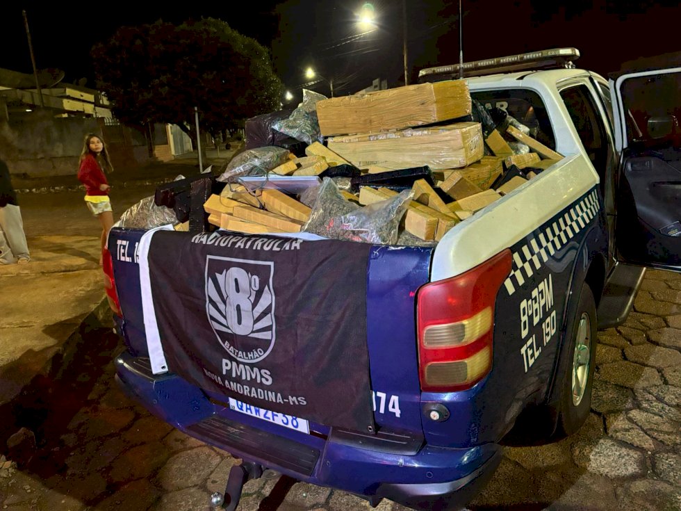Polícia Militar prende homem com quase 700 kg de drogas em Nova Andradina