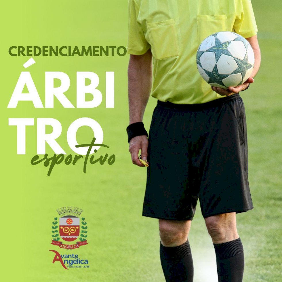 Município de Angélica abre credenciamento para árbitros de competições esportivas