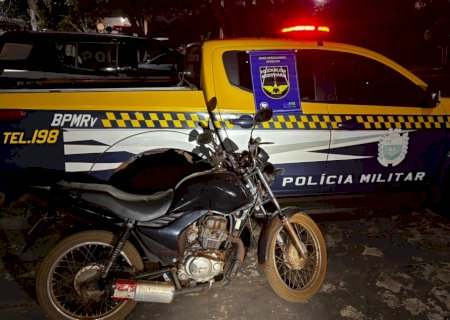 Deodápolis - Polícia Militar Rodoviária apreende moticleta adulterada
