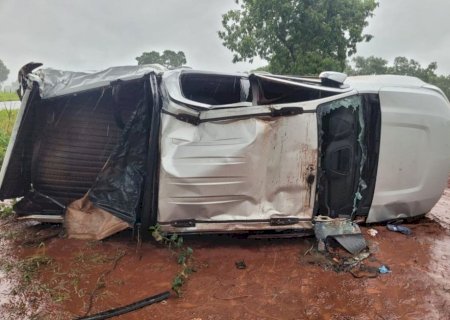 Acidente com capotamento deixa um morto e um ferido na MS-162