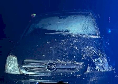 Veículo carregado com produtos contrabandeados capota na BR-163 em Rio Brilhante