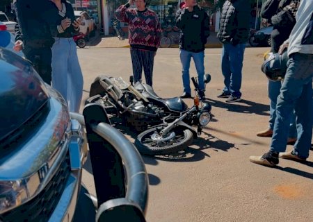 Angélica - Motociclista fica ferido em acidente e motorista foge sem prestar socorro